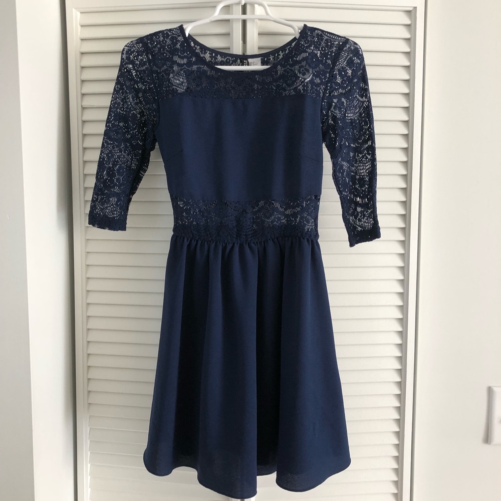 H&M Divided Navy Lace Dress